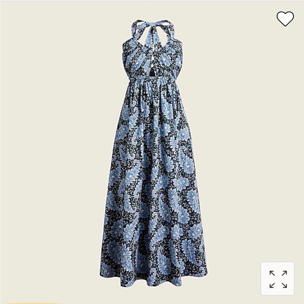 J Crew Collection halter cutout dress in Ratti® Pacific paisley 16 NWT BG523